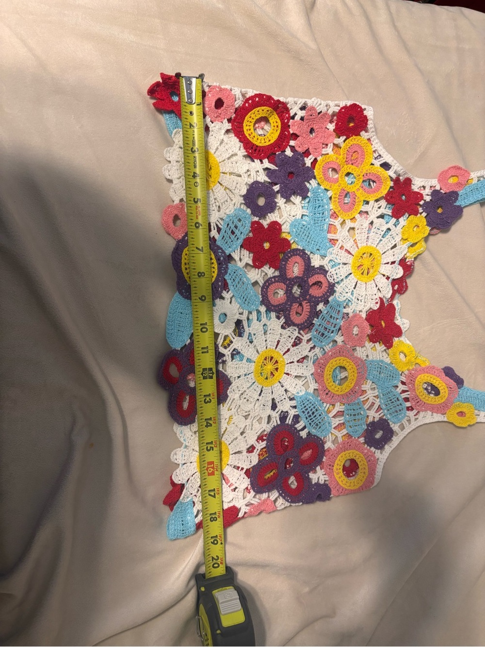 Colorful Crochet Floral Crop Top - Picture 4 of 6